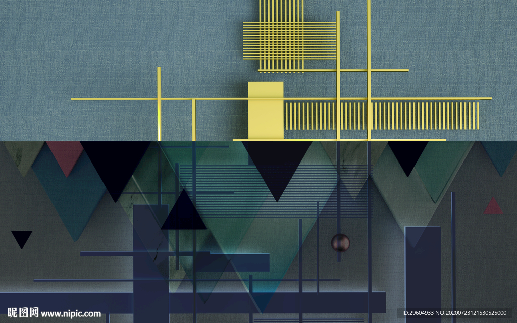 几何欧式背景墙 TIF分层