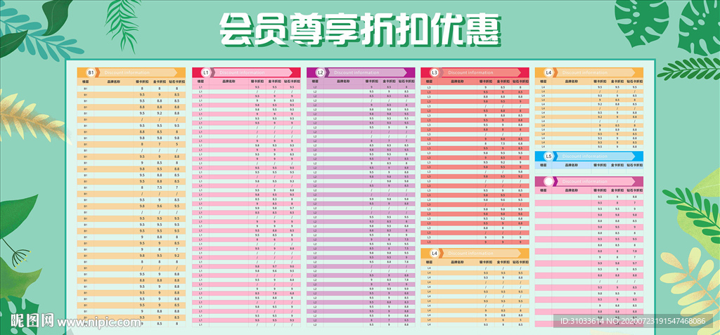 商场会员折扣优惠海报