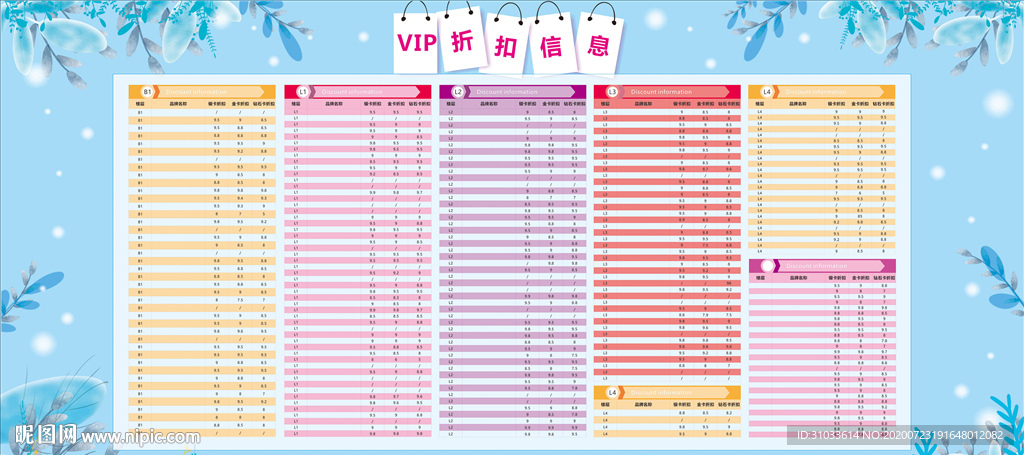 商场VIP折扣信息海报