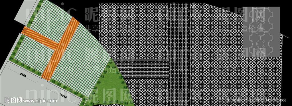 植草砖铺设效果图