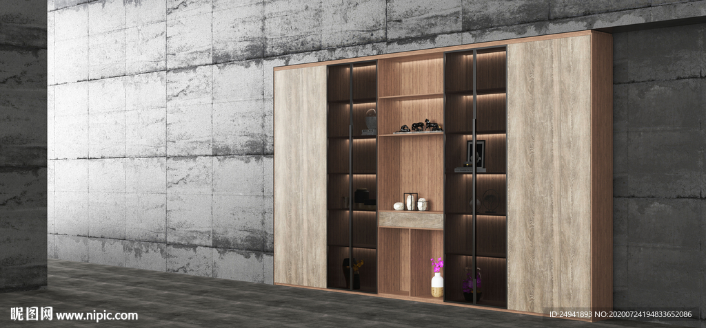 轻奢酒柜 定制家具 效果图