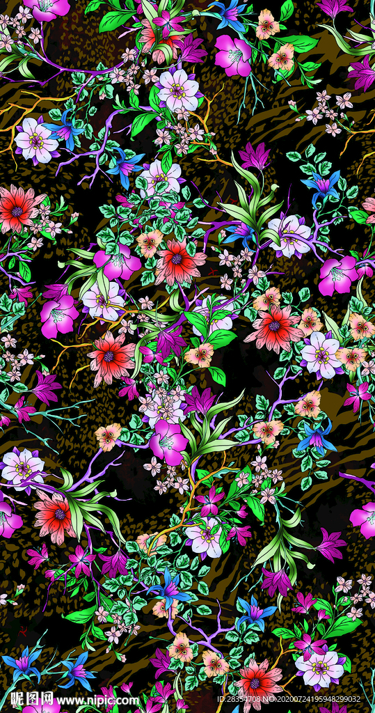 大牌 手绘花  豹纹 中老年