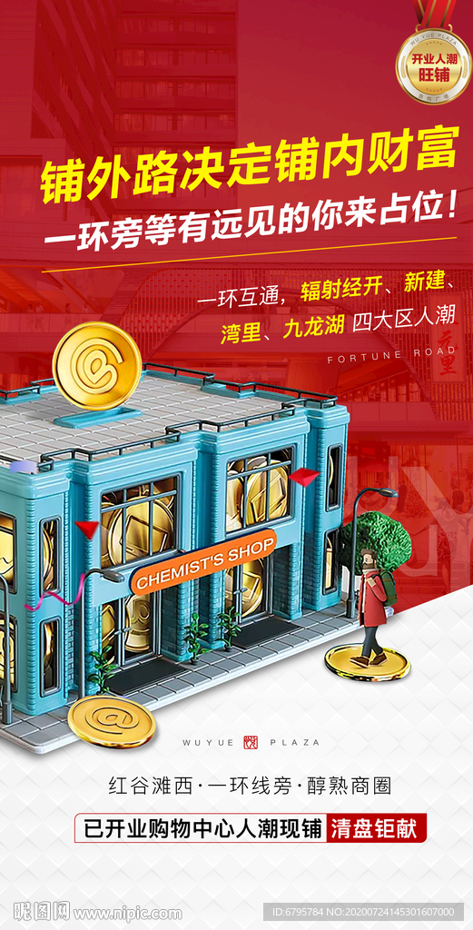 地产 房地产海报 地段 商铺