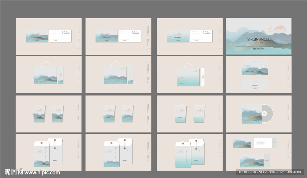 新中式豪宅别墅水墨国风VI系统