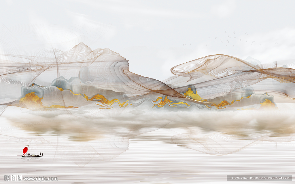 意境现代新山水画 TIF分层