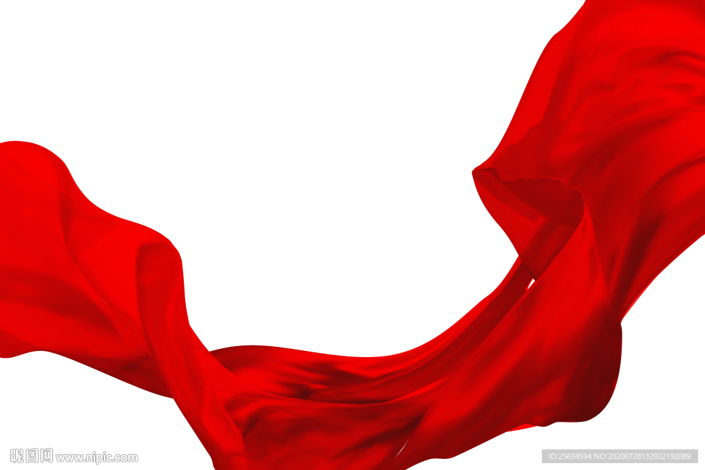 png红色飘带