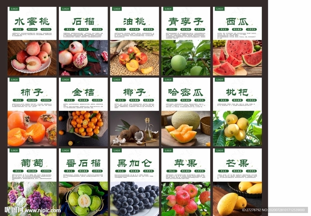 水果简介  水果介绍 水果展板