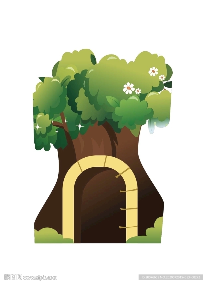 树洞 卡通大树