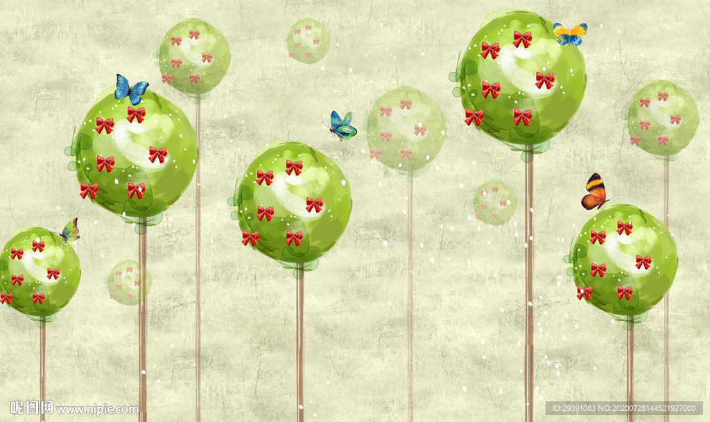 手绘糖果背景图片