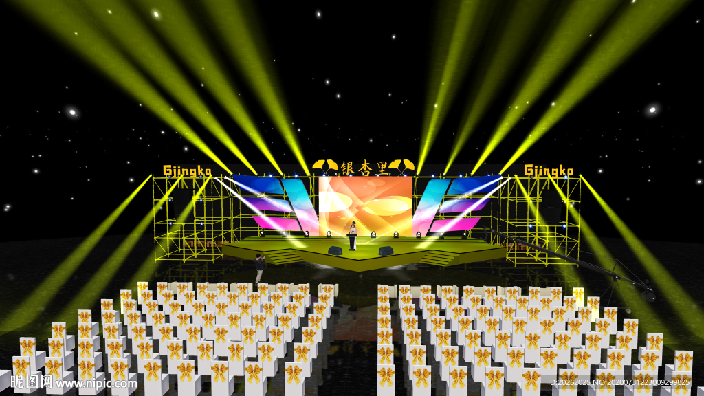 舞台 灯光 音响 3D效果图