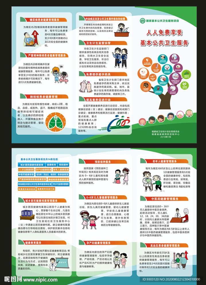 基本公共卫生服务项目折页