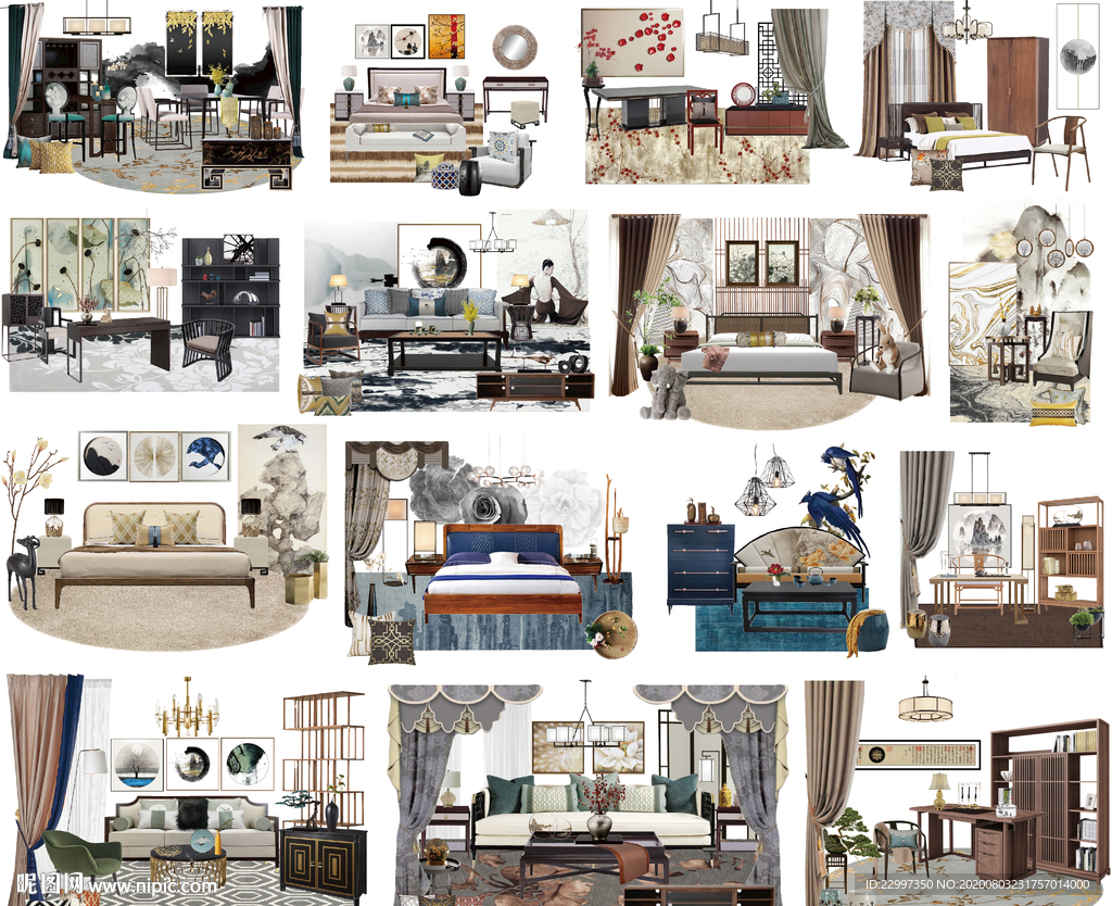 新中式样板间分层图1