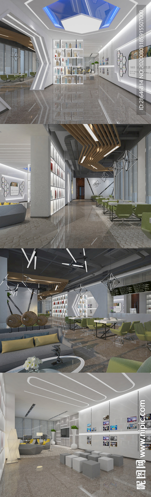 现代展厅3DMAX模型 效果图