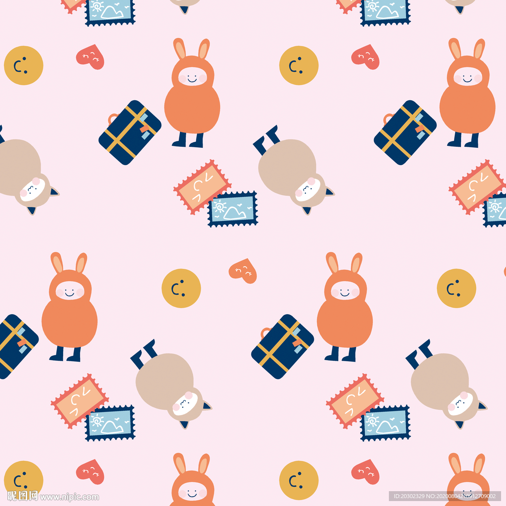 卡通 兔子 笑脸