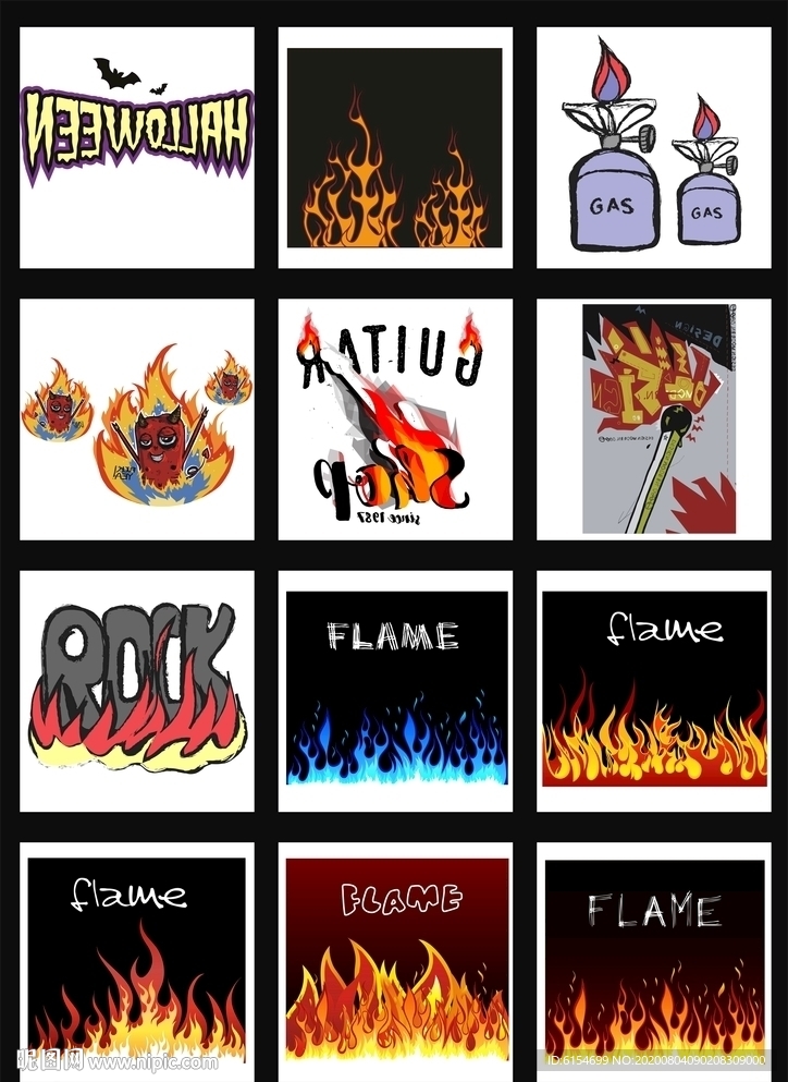 创意火焰字体设计图片