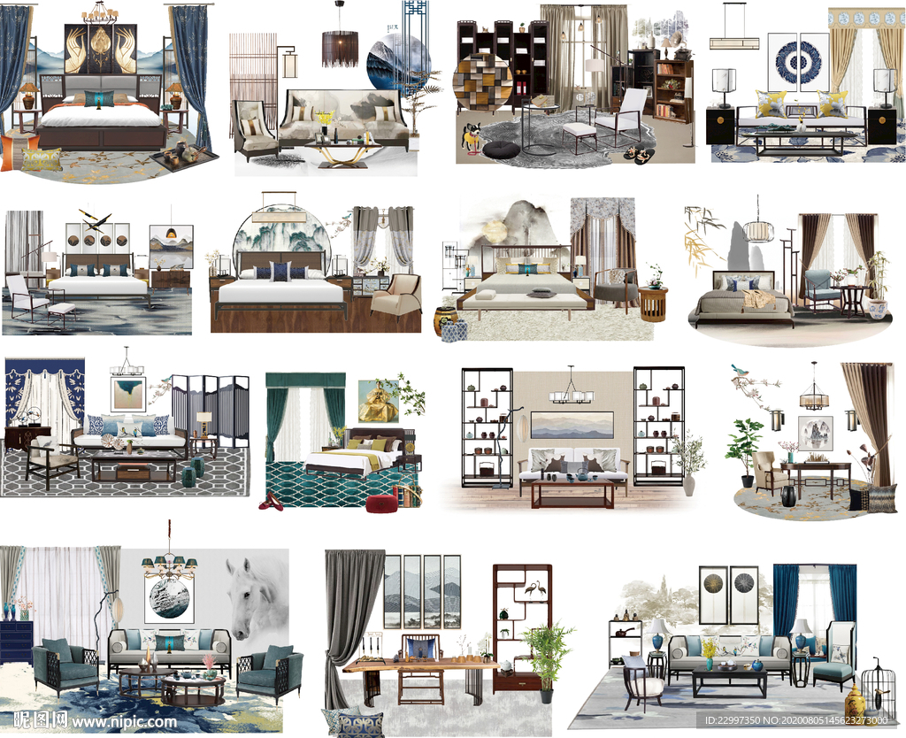 新中式样板间分层图3