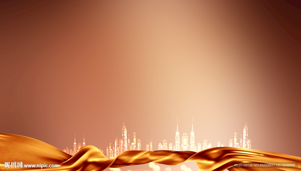 金色城市丝绸背景