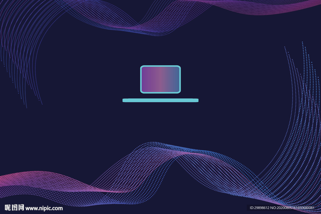科技动感渐变圆点线条素材矢量图