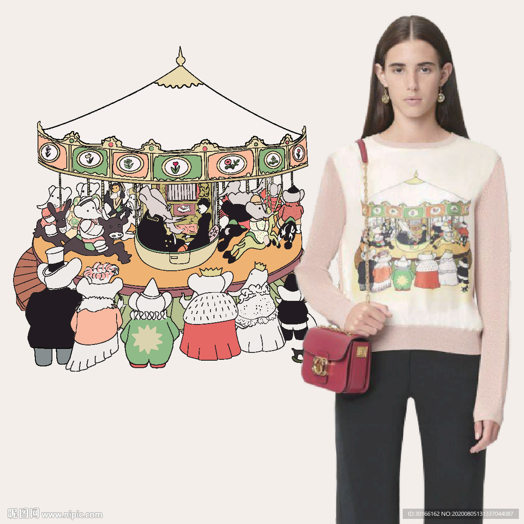 卡通 动画 花 蝴蝶 链子