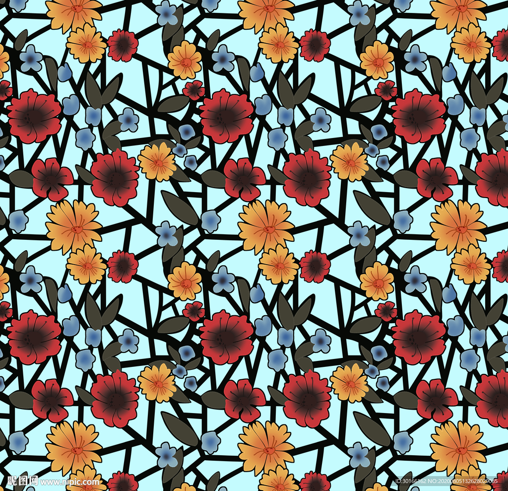 手绘花 玫瑰花 大牌花 乱花