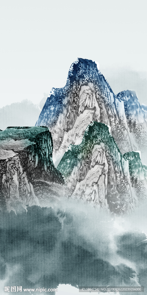 高端山水新玄关画 TIF分层