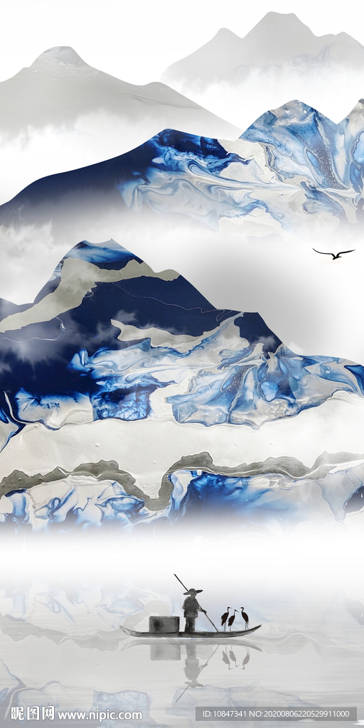 高端山水新意境画 TIF分层