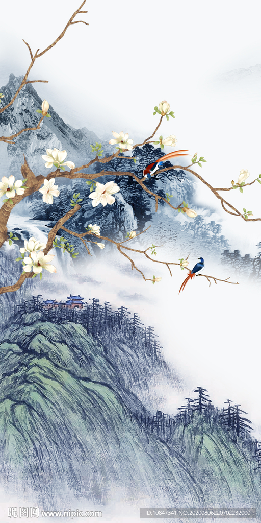 国画山水新意境画 TIF分层