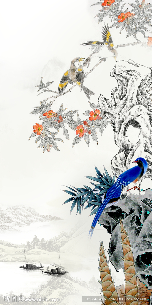 过道山水唯美玄关 TIF分层