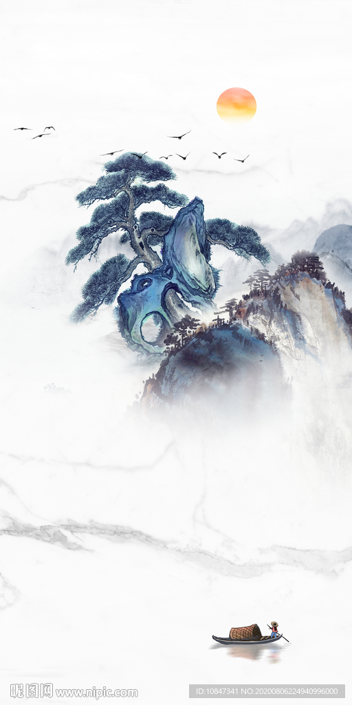 过道山水新玄关画 TIF分层