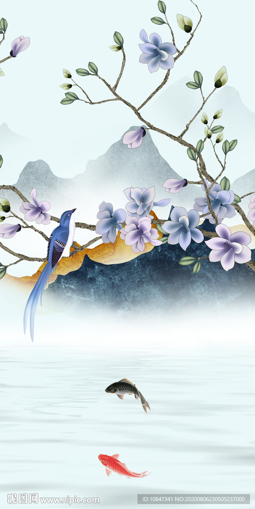 中式山水新意境画 TIF分层