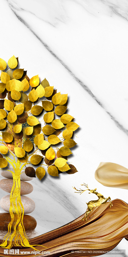 大气山水唯美玄关 TIF分层