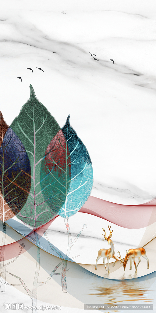 高清 叶子唯美玄关 TIF分层