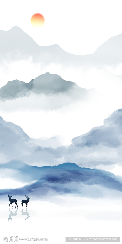 新中式轻奢唯美玄关 TIF分层