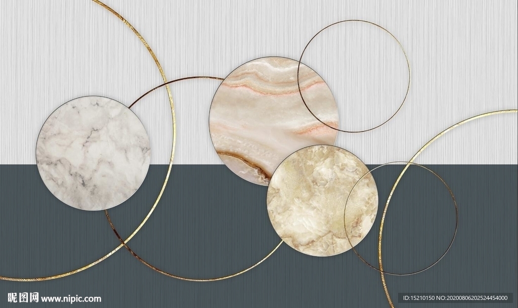 几何抽象电视背景墙