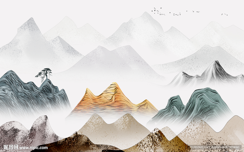 现代轻奢新装饰画 TIF分层