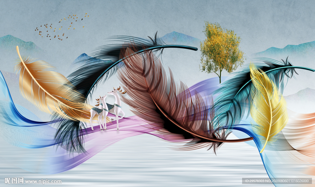 高端 轻奢新装饰画 TIF分层