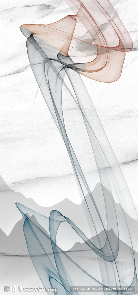 线条轻奢唯美玄关 TIF分层