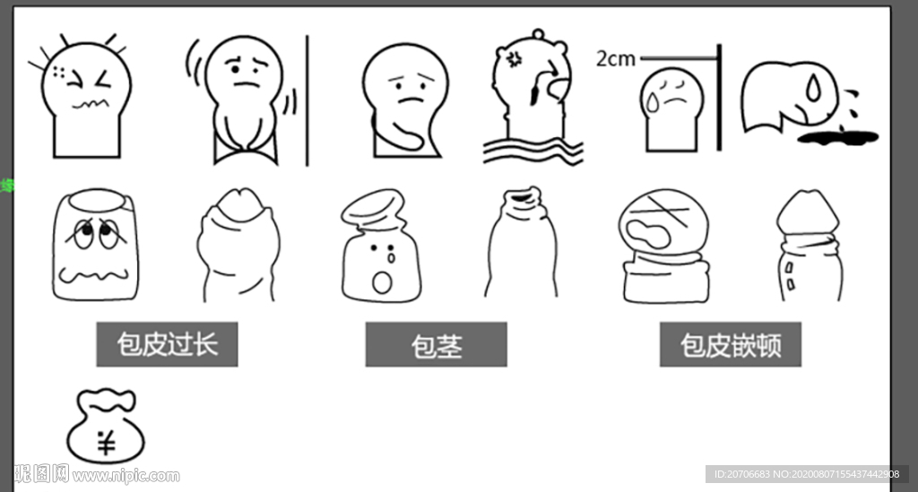 男科卡通疾病图标