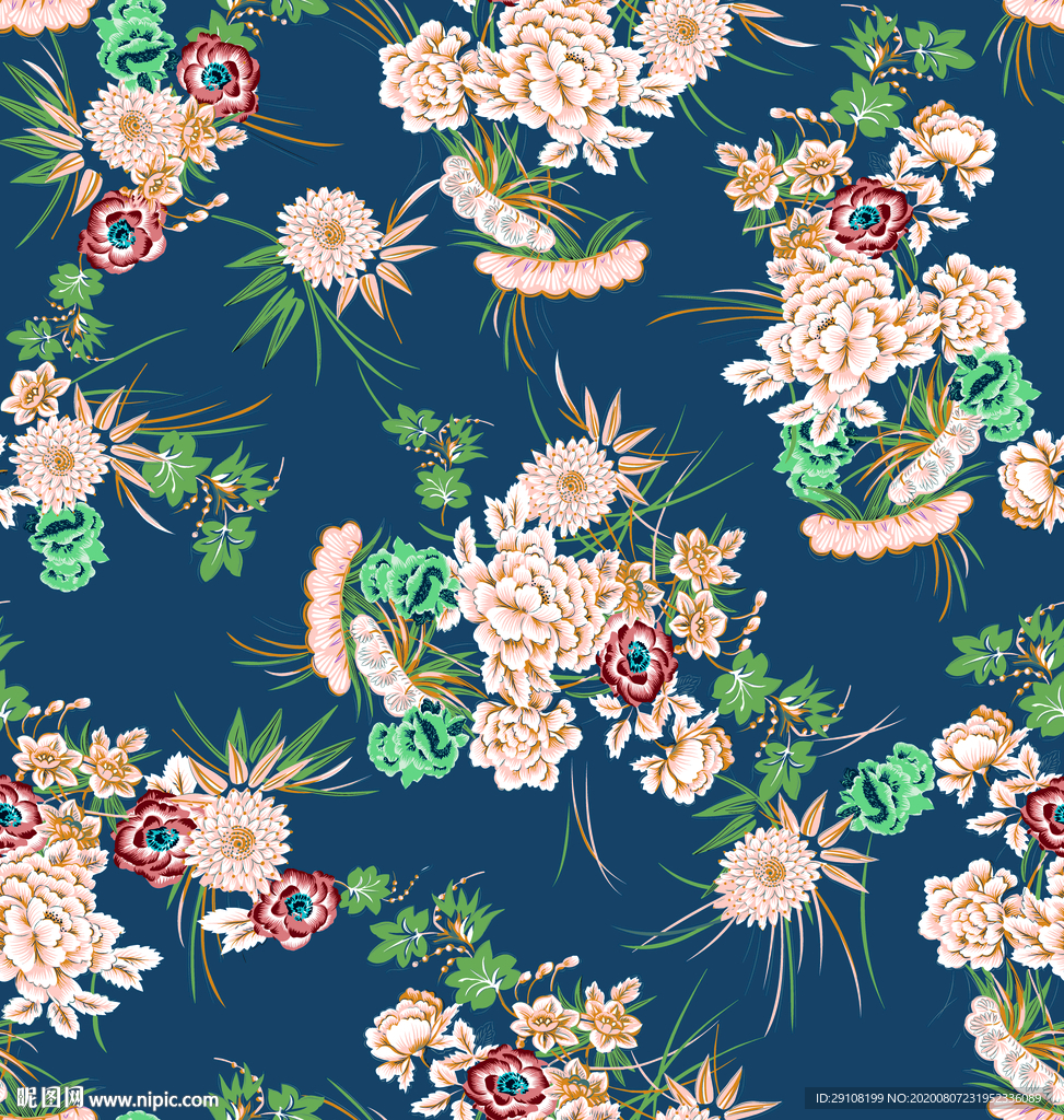 热带花 大牌女装 大牌花型