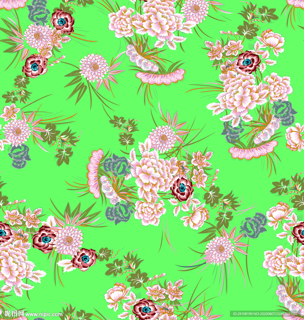 热带花 大牌女装  大牌花型