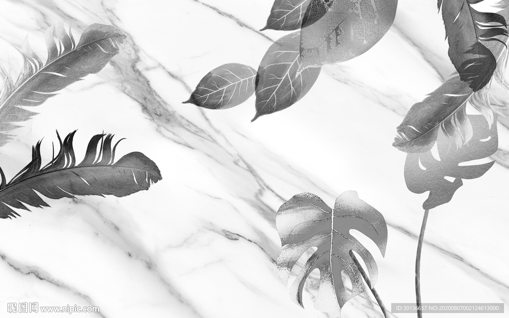 叶子高端唯美爵士白 TIF分层