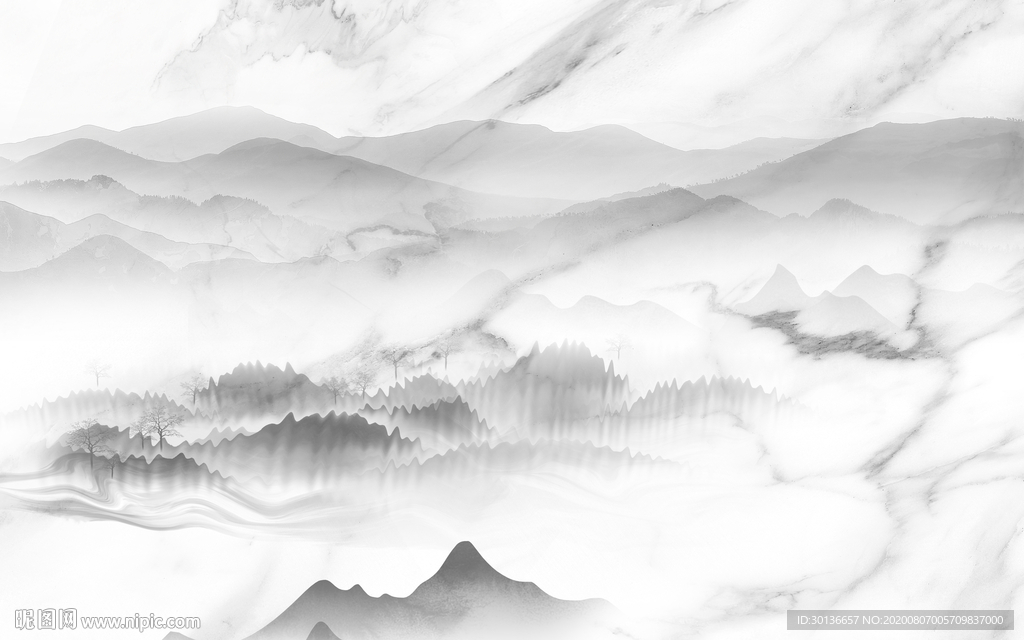 现代大气唯美山水 TIF分层