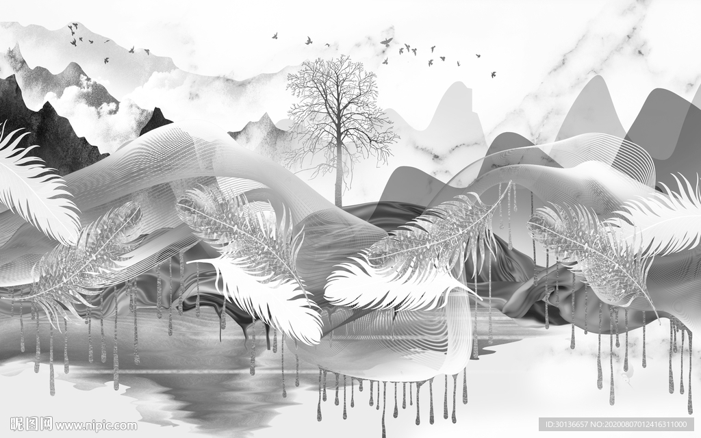 最新意境唯美山水 TIF分层