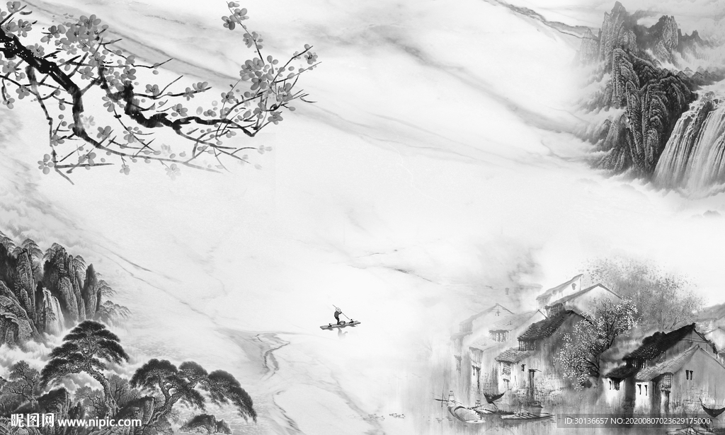 最新意境高端山水 TIF分层