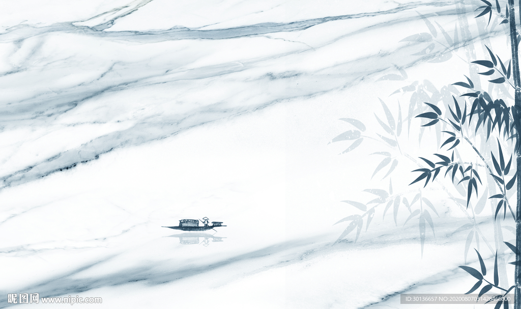 竹子意境唯美山水 TIF分层