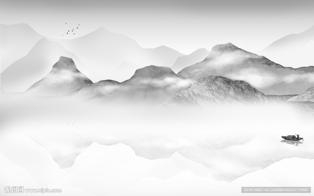 高档大气唯美山水 TIF分层