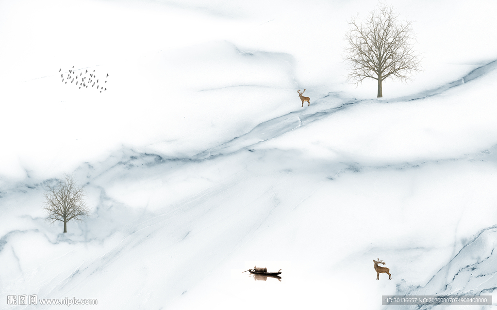 高清 意境唯美画 TIF分层