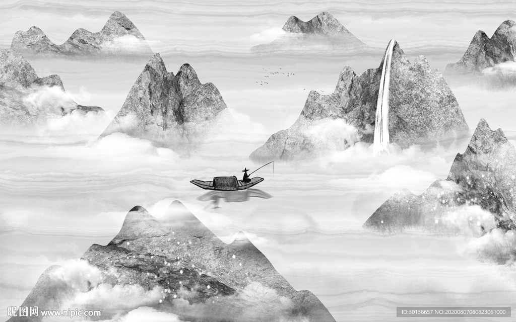 大气意境高端山水 TIF分层