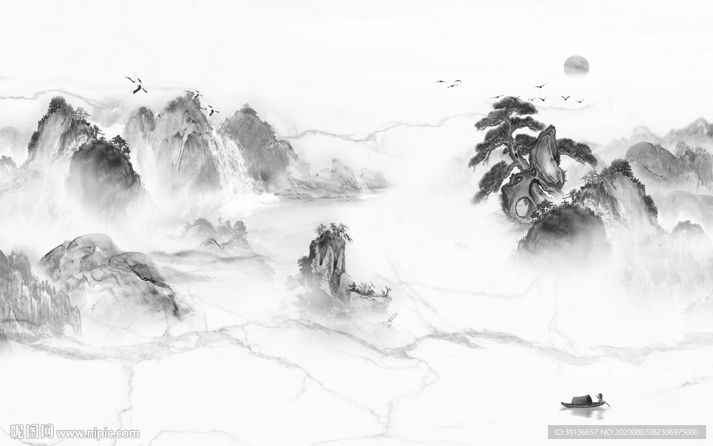 高清 意境高端山水 TIF分层