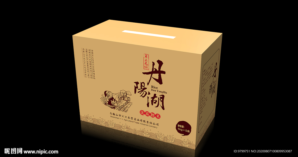 丹阳湖大米纸箱包装设计